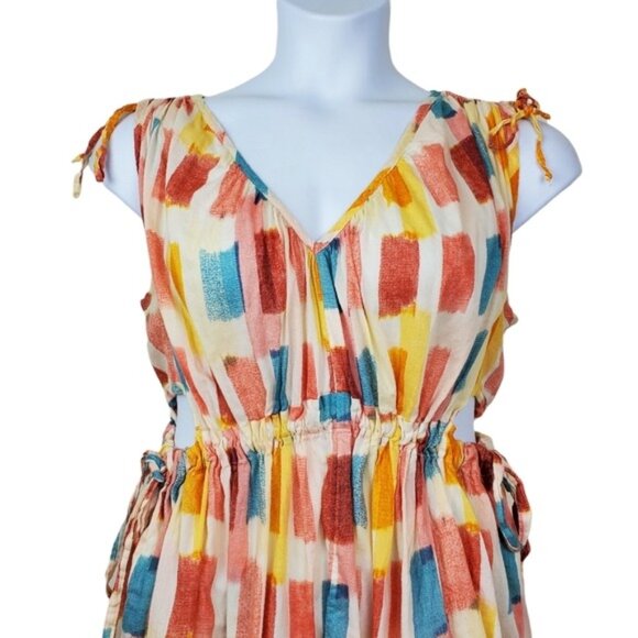Anthropologie Womens Lilka Womens Painters Palette Side Cutout Dress Size M - Picture 2 of 8
